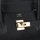 Pre-owned Hermes Birkin 40 Black Togo Gold Hardware