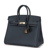 Hermes Birkin 25 Gris Misty Togo Permabrass Hardware