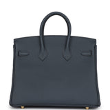 Hermes Birkin 25 Gris Misty Togo Permabrass Hardware