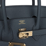 Hermes Birkin 25 Gris Misty Togo Permabrass Hardware