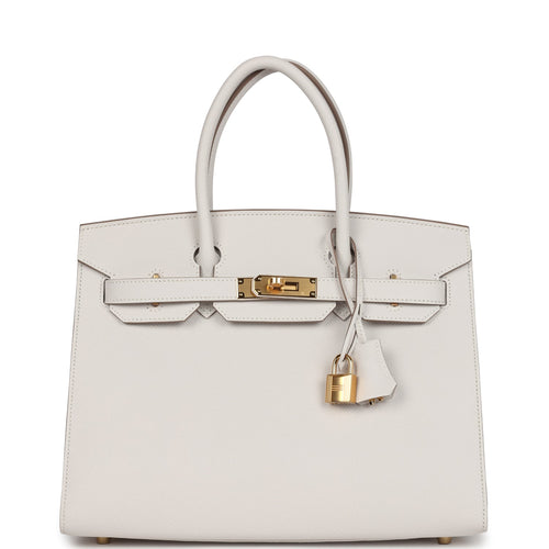 Hermes Birkin Sellier 30 Gris Pale Epsom Gold Hardware