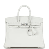 Hermes Birkin 25 New White Swift Palladium Hardware