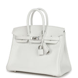 Hermes Birkin 25 New White Swift Palladium Hardware