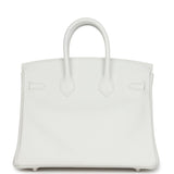 Hermes Birkin 25 New White Swift Palladium Hardware