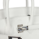 Hermes Birkin 25 New White Swift Palladium Hardware