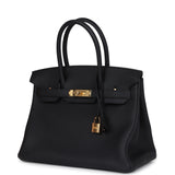 Hermes Birkin 30 Black Togo Gold Hardware