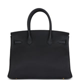 Hermes Birkin 30 Black Togo Gold Hardware