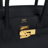 Hermes Birkin 30 Black Togo Gold Hardware