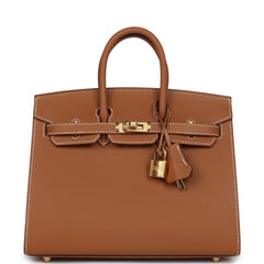 Hermes Birkin Sellier 25 Gold Epsom Gold Hardware