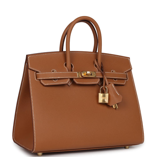 Hermes Birkin Sellier 25 Gold Epsom Gold Hardware