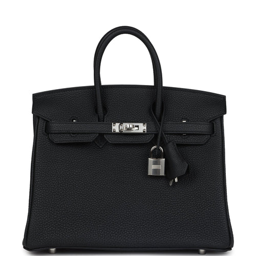 Hermes Birkin 25 Black Togo Palladium Hardware