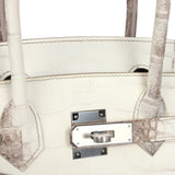 Hermes Birkin 30 Himalaya Niloticus Crocodile Palladium Hardware