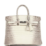 Hermes Birkin 25 Himalaya Niloticus Crocodile Palladium Hardware