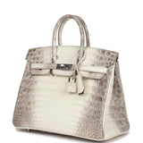 Hermes Birkin 25 Himalaya Niloticus Crocodile Palladium Hardware