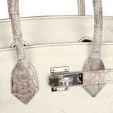 Hermes Birkin 25 Himalaya Niloticus Crocodile Palladium Hardware