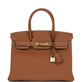 Hermes Birkin 30 Gold Togo Gold Hardware