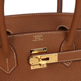 Hermes Birkin 30 Gold Togo Gold Hardware