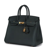 Hermes Birkin 25 Vert Fonce Togo Gold Hardware