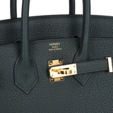 Hermes Birkin 25 Vert Fonce Togo Gold Hardware