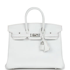 Hermes Special Order (HSS) Birkin 25 White Togo Palladium Hardware