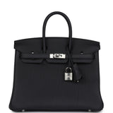 Hermes Birkin 25 Black Togo Palladium Hardware