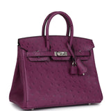 Hermes Birkin 25 Anemone Ostrich Palladium Hardware