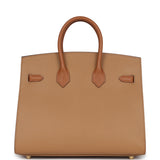 Hermes Special Order (HSS) Birkin 25 Gold and Biscuit Epsom Brushed Gold Hardware