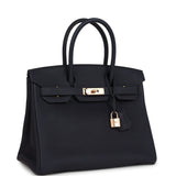 Hermes Birkin 30 Bleu Nuit Togo Rose Gold Hardware - Thumbnail View 2