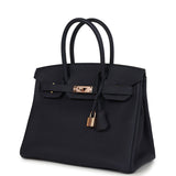 Hermes Birkin 30 Bleu Nuit Togo Rose Gold Hardware - Thumbnail View 3