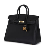 Hermes Birkin 25 Black Togo Gold Hardware