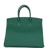 Hermes Birkin 35 Vert Moyen Togo Palladium Hardware