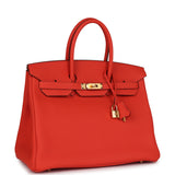 Hermes Birkin 35 Capucine Togo Gold Hardware