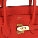 Hermes Birkin 35 Capucine Togo Gold Hardware