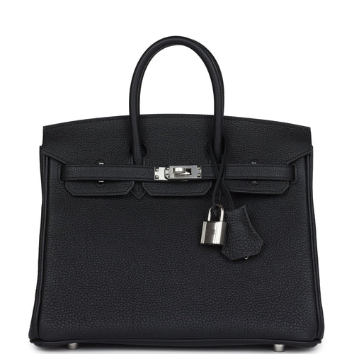 Hermes Birkin 25 Black Togo Palladium Hardware