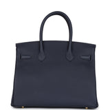 Hermes Birkin 30 Bleu Nuit Togo Gold Hardware