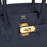 Hermes Birkin 30 Bleu Nuit Togo Gold Hardware