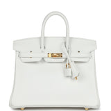 Hermes Birkin 25 New White Swift Gold Hardware