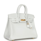 Hermes Birkin 25 New White Swift Gold Hardware