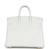 Hermes Birkin 25 New White Swift Gold Hardware