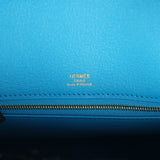 Hermes Casaque Birkin Sellier 30 Black, Bleu Indigo and Bleu Zanzibar Epsom Gold Hardware