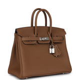 Hermes Birkin 25 Alezan Togo Palladium Hardware