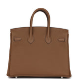 Hermes Birkin 25 Alezan Togo Palladium Hardware