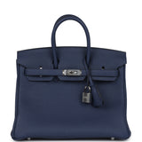 Hermes Birkin 25 Bleu Saphir Togo Palladium Hardware