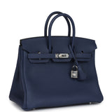 Hermes Birkin 25 Bleu Saphir Togo Palladium Hardware