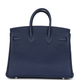 Hermes Birkin 25 Bleu Saphir Togo Palladium Hardware