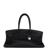 Vintage Hermes Shoulder Birkin 42 JPG Black Clemence Palladium Hardware