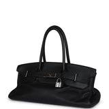 Vintage Hermes Shoulder Birkin 42 JPG Black Clemence Palladium Hardware