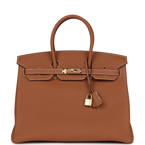 Hermes Birkin 35 Gold Togo Gold Hardware