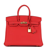 Hermes Birkin 25 Rouge de Coeur Togo Gold Hardware