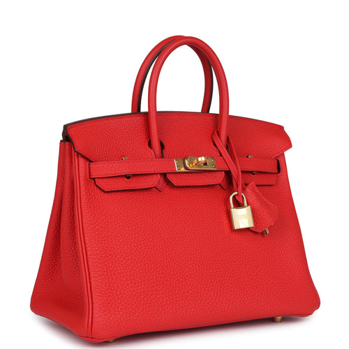 Hermes Birkin 25 Rouge de Coeur Togo Gold Hardware